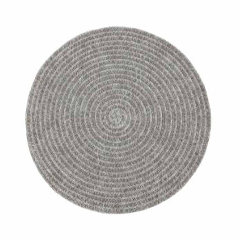 Round Placemat &Oslash;38cm, Grey With White Yarn 1780ZJ-STP002-PE-image null