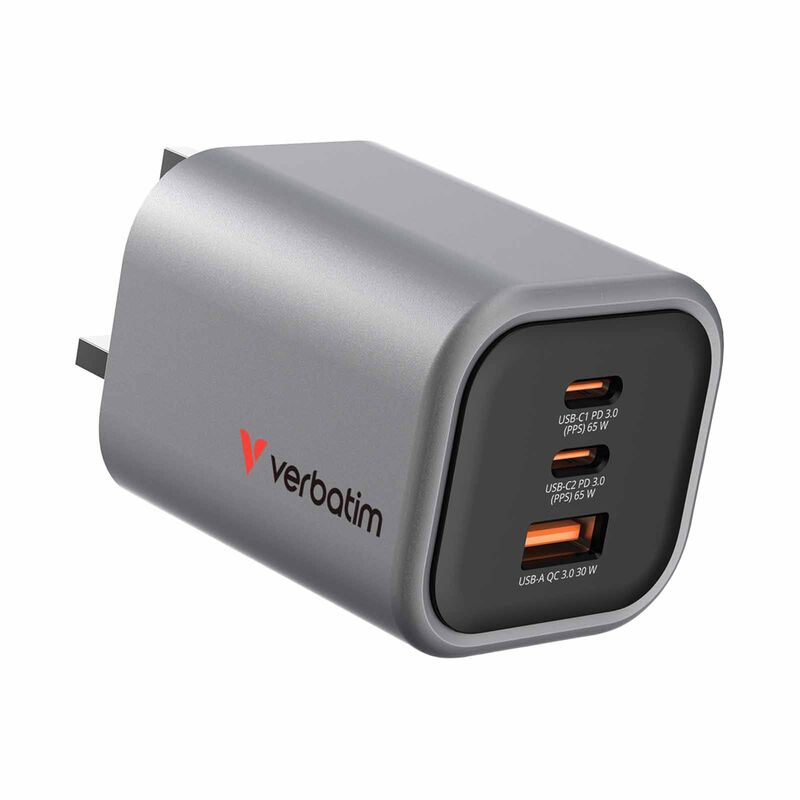 VERBATIM Gan Charger 65w Foldable Uk Plug VM32351-image 5