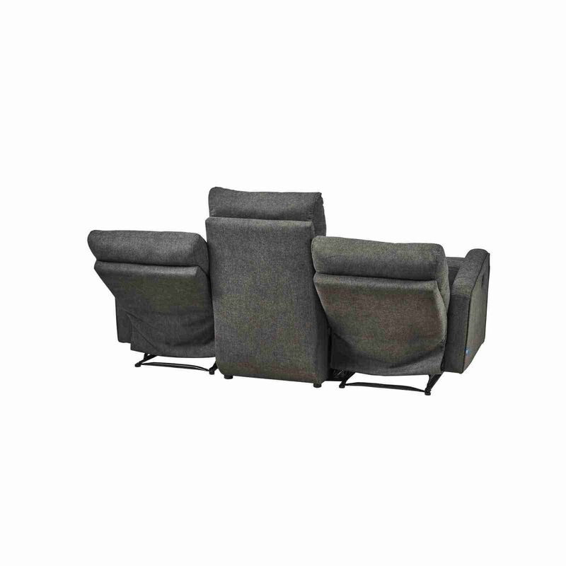 MIZU DESIG 3rr Seater Recliner (fab) Mto Fabric Sofa ELLA-image 45