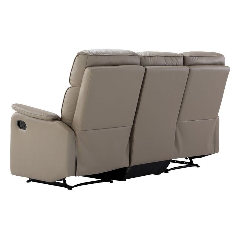 SOLOTTI 3rr-m Seater (hl) Dark Beige Half Leather Recliner Sofa AIRION-image 3