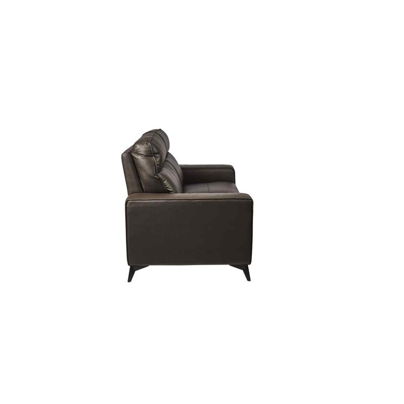 SOLOTTI 3 Seater (hl) Dk Brown Half Leather Sofa EMMALINE-image 3