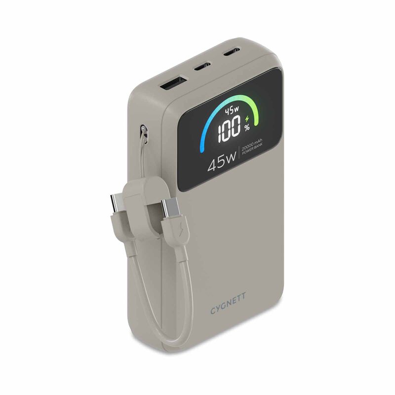 CYGNETT Chargepro 2 20k 45w (ccc+qr) Powerbank - White CY6081PBCHE-image 2