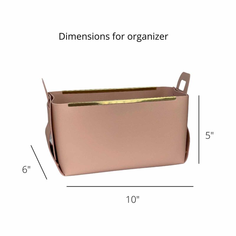 STITCHES Storage Basket - Pink VEGAN LEATHER-image null