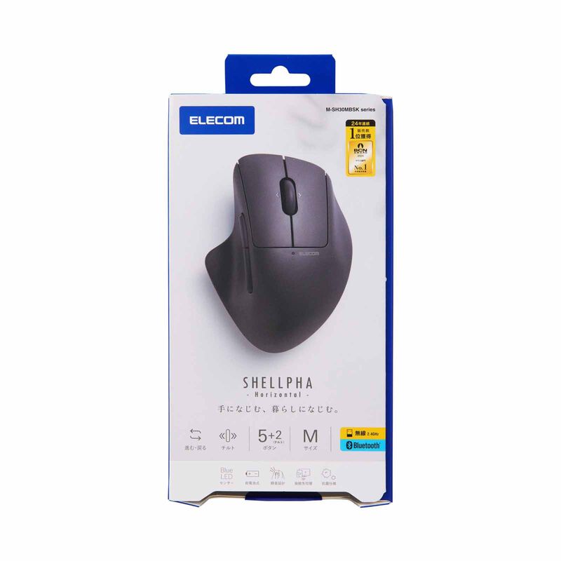 ELECOM 5 Btn Dual Mode Bt & Wireless Mouse - Black M-SH30MBSKBK-image 4