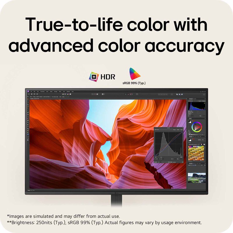 LG 31.5in 4k Uhd Va Display With Usb Type-c 65w Power Delivery Monitor 32U720B-B-image 10