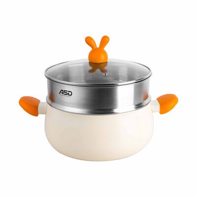 ASD Bunny Collection 24cm Stock Pot With Stainless Steel Steamer HP-BUN324SP-SS