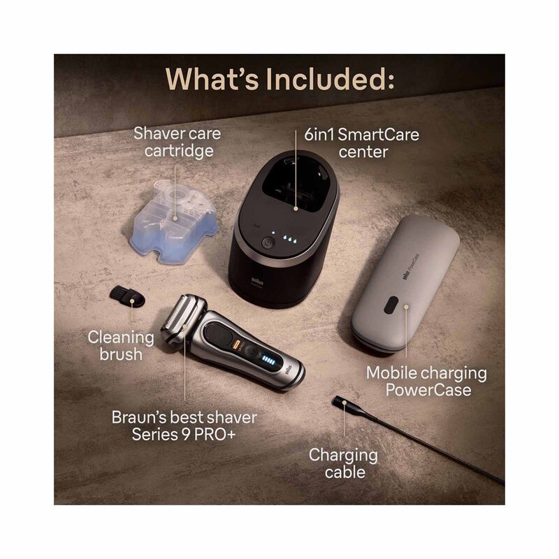 BRAUN Series 9 Pro+ Wet & Dry Shaver With Smartcare Centre And Power Case 9577CC-image 6