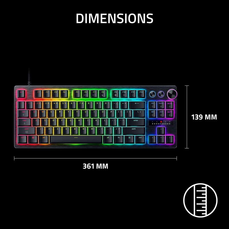 RAZER Huntsman V3 Pro Low-profile Tenkeyless 8khz - Analog Optical Esports Keyboard Frml RZ03-05850100-R3M1-image 18