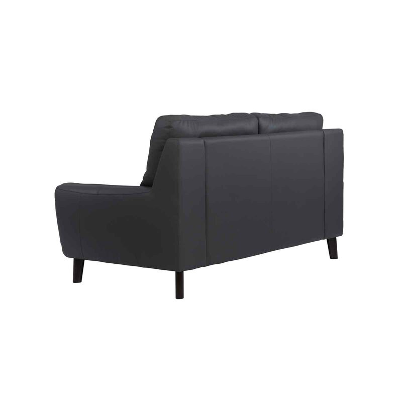 SOLOTTI 2 Seater (hl) Charcoal Half Leather Sofa CARLOTTA-image 4