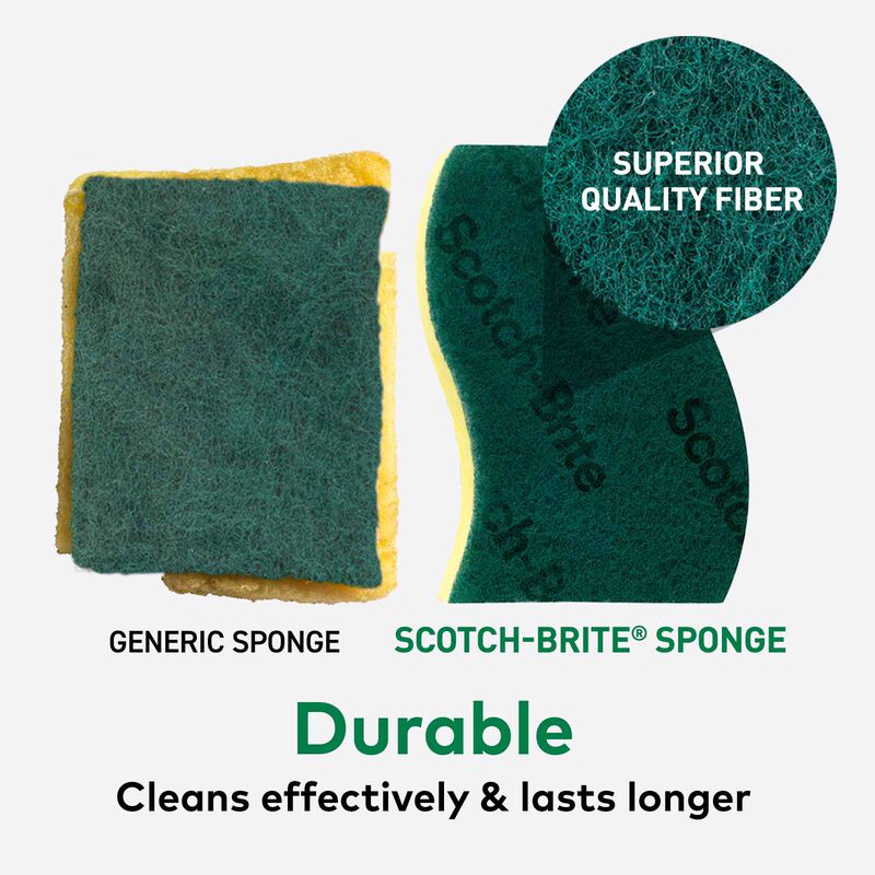 3M SCOTCHB S/b 2in1 Anti-bac Scrub Sponge 3pc 213-image 2