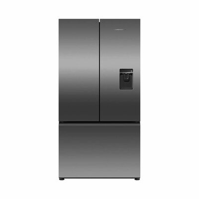 FISHER & P French Door Fridge With Ice & Water (536l)/( Black Reccesed Stainless Steel ) RF610ANUB7