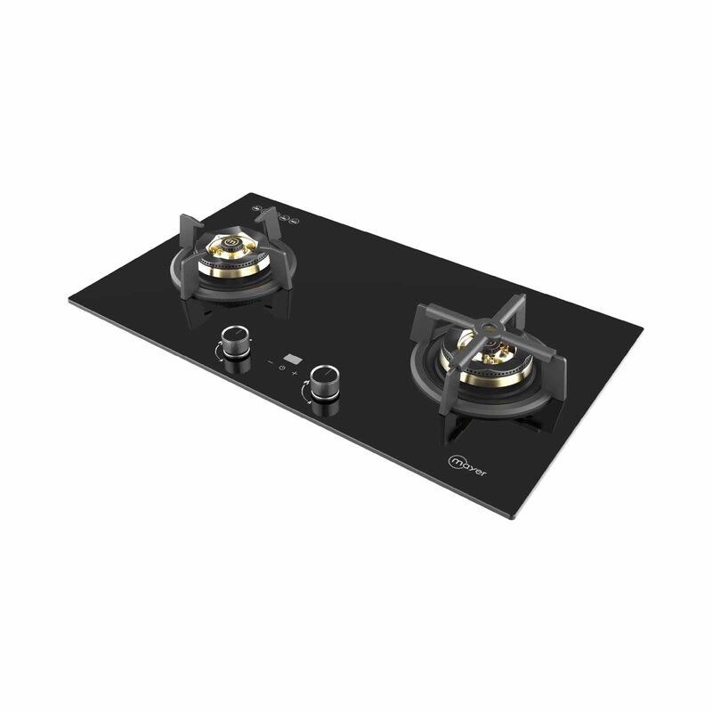 MAYER 2 Burner Glass Gas Hob (78cm) - Glass Black (exclude Installation) MMGH2078HI-image 2