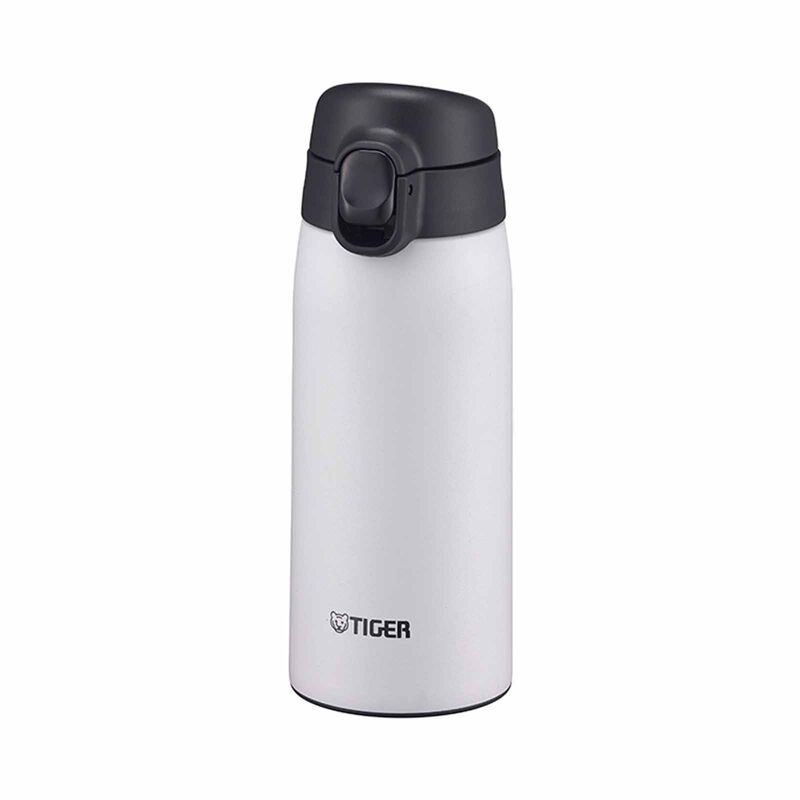 TIGER 0.35lt Push-button Lid Stainless Steel Bottle (snow White) MCT-K035 (WT)-image 1