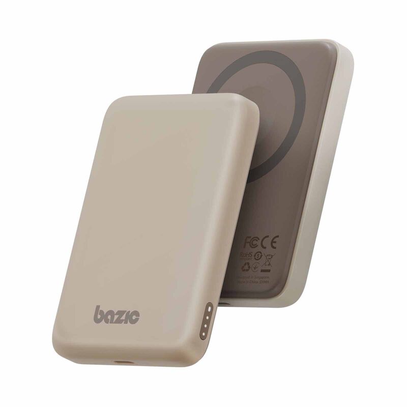 BAZIC Gopower Snap 5k, 3in1 5000mah Wireless Powerbank With Apple Watch Charger - Latte GPW-SNAP5K-BRN-image 1