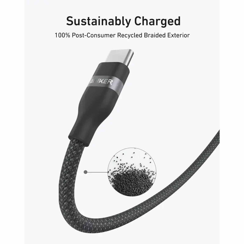 ANKER Upcycled-braided C To C Cable 3ft 240w Black A82E2H11-image 4