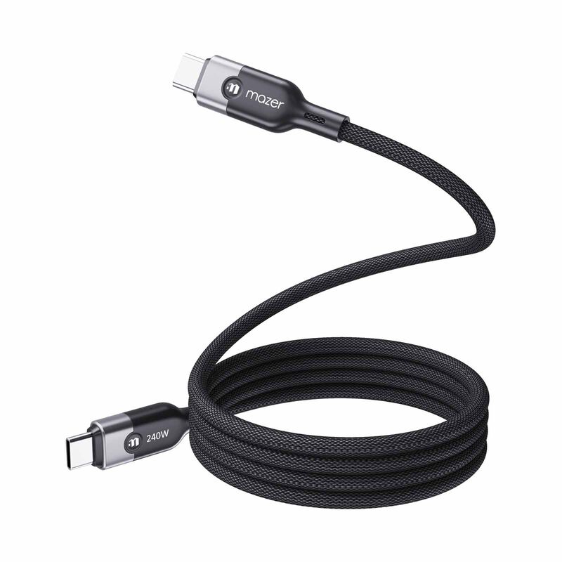 MAZER Infinitelink Cobra2 Magnetic 1.25m/240w Fast Charging Cable-blackgrey M-COBRA20-BG-image 2