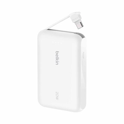 BELKIN Powerbank 10k W/ Cable White Pd 20w BPB021FQWH
