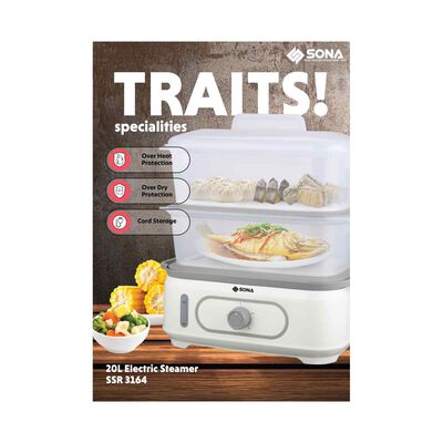 SONA 20l Electric Steamer SSR3164