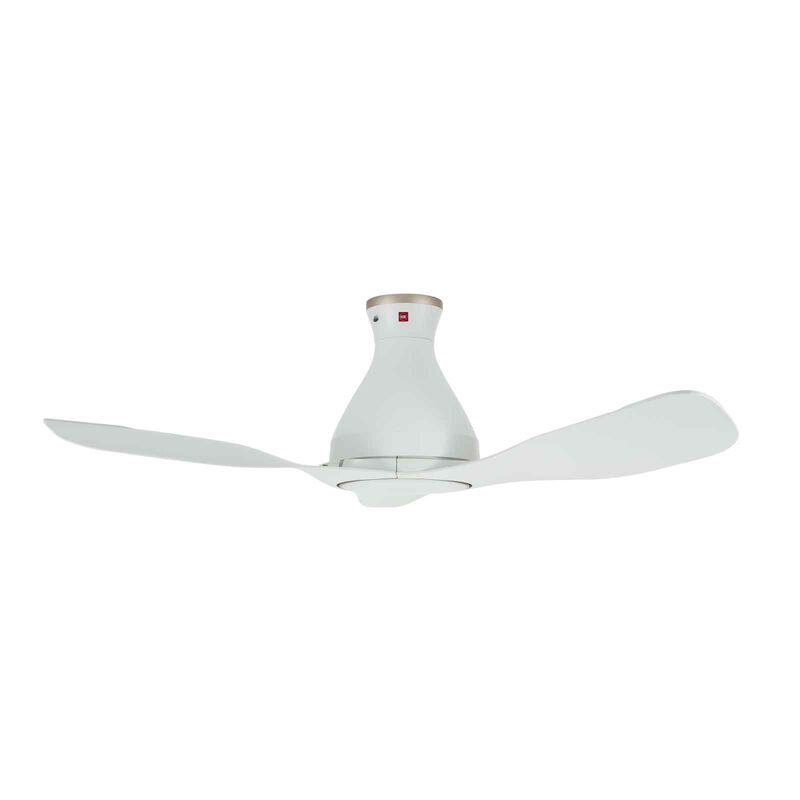 KDK 48 In Dc Ceiling Fan With Led Light (white) E48GP(WH)-image 3