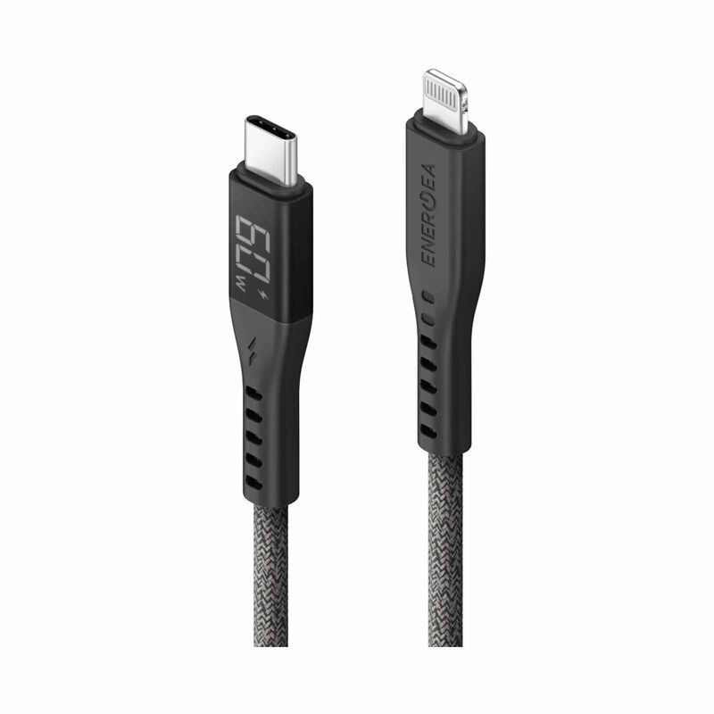 ENERGEA Flow C-l Mfi Display Cable 480mbps With Mct 1.5m - Black CBL-DFLCL-BLK150M-image 2