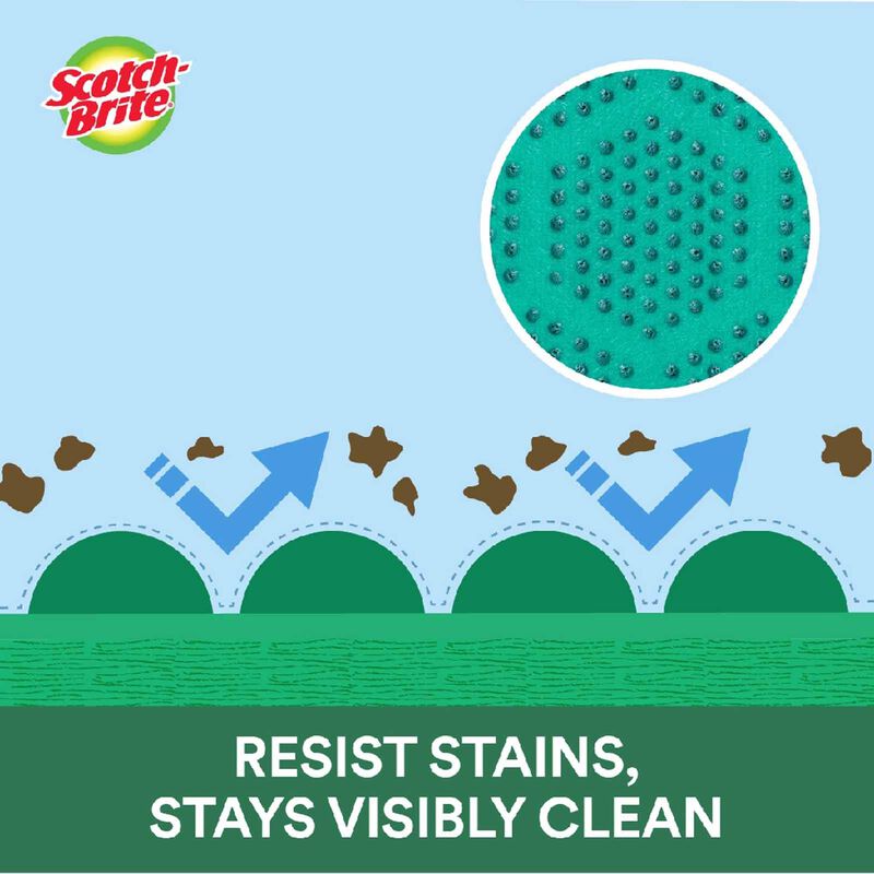 3M SCOTCHB Scotch-brite Scrub Dots Non-scratch Sponge Sdhd-2 En SDNS-2 EN-image 9