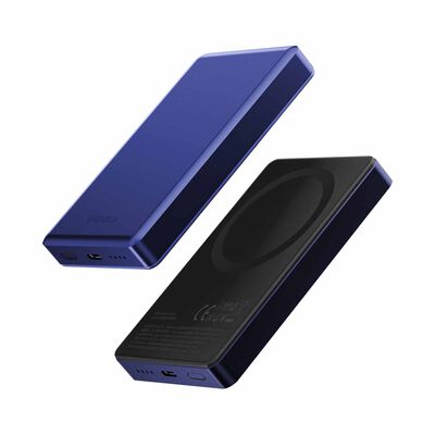 ENERGEA Alupac 10k 3c, 10000mah Ultra Light Aluminium Magsafe Compatible Powerbank - Indigo Blue AP-10KQH-BLU-3C