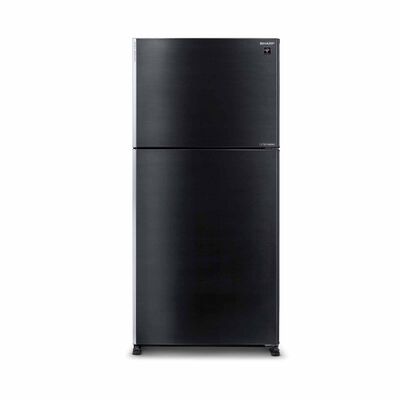 SHARP 2 Door Top Mount Fridge - Black (607l) SJ-PM60-BK