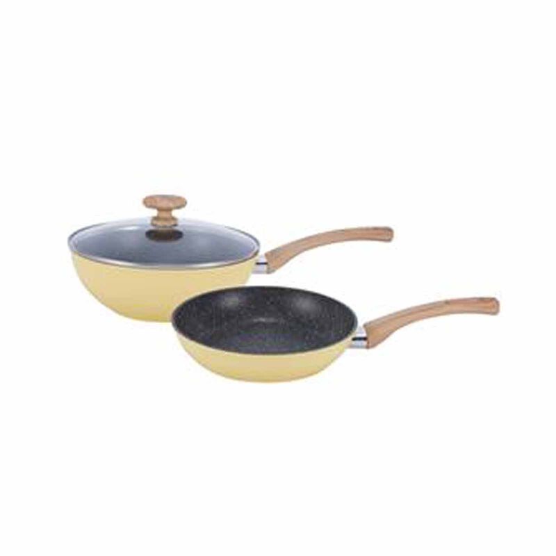 LA GOURMET Shogun Suulit Glide 2pcs Cookware Set (24cm Wok W/lid + 20cm Frypan) 412508-image null