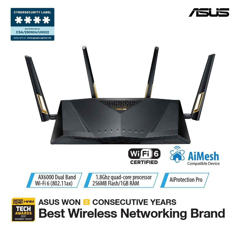 ASUS Dual Band Ax Wifi Router RT-AX88U-image null