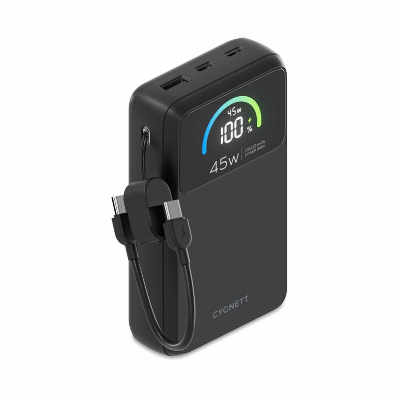 CYGNETT Chargepro 2 20k 45w (ccc+qr) Powerbank - Black CY6080PBCHE-image 2