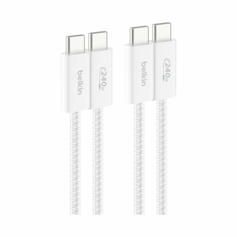 BELKIN 240watt Usb-c To C Cable 1.5m 2pack Wht CAB019QC05WH2PK-image 3