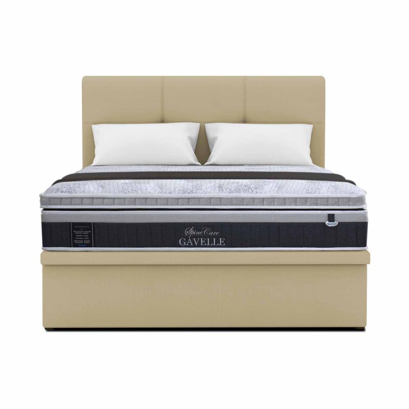 MAXCOIL Super Single Size Mattress + Storage Bed SPINECARE GAVELLE-image 1