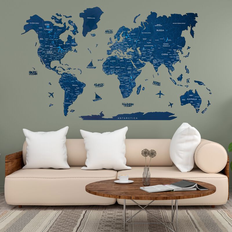 2d Wooden World Map Blue M ENJOY THE WOOD-image 9