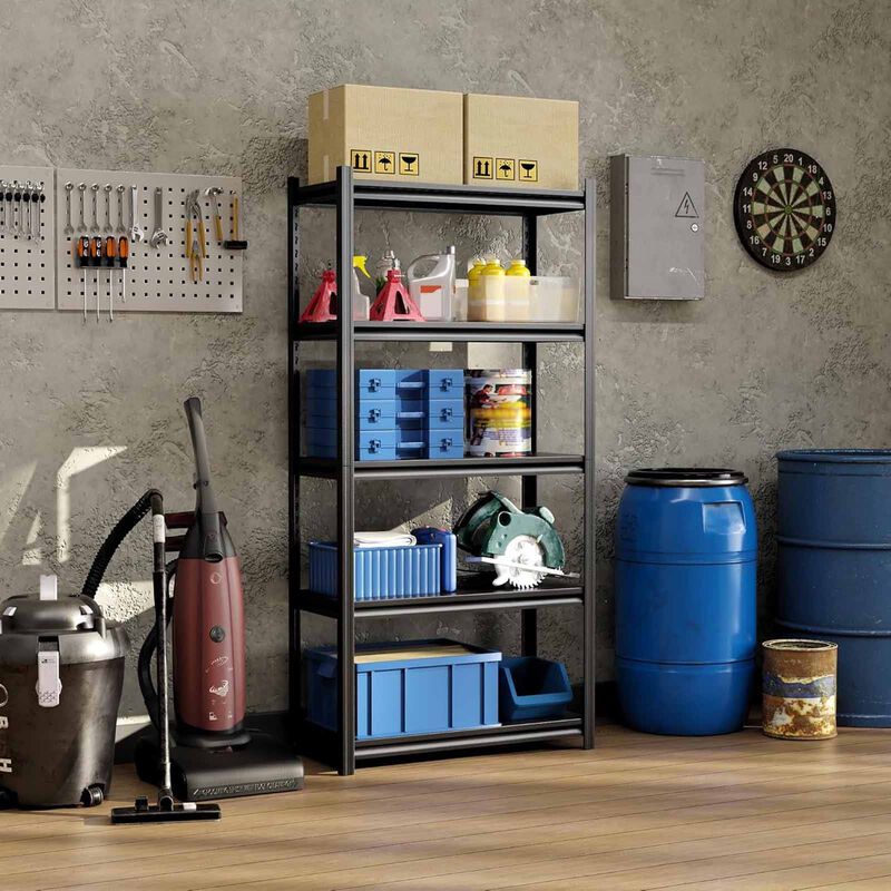 STEELCRAFT Steelmax 5 Tier Shelving Rack Black90 X 40 X 183 H Cm STEELMAX-image 3