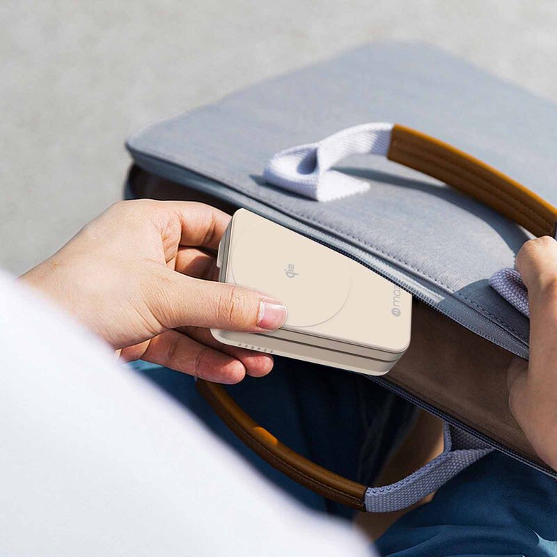 MAZER Qi2 Certified 25w Foldable 3in1 Wireless Charger-desert Titanium M-QI2-MAGFOLD05-DT-image 6