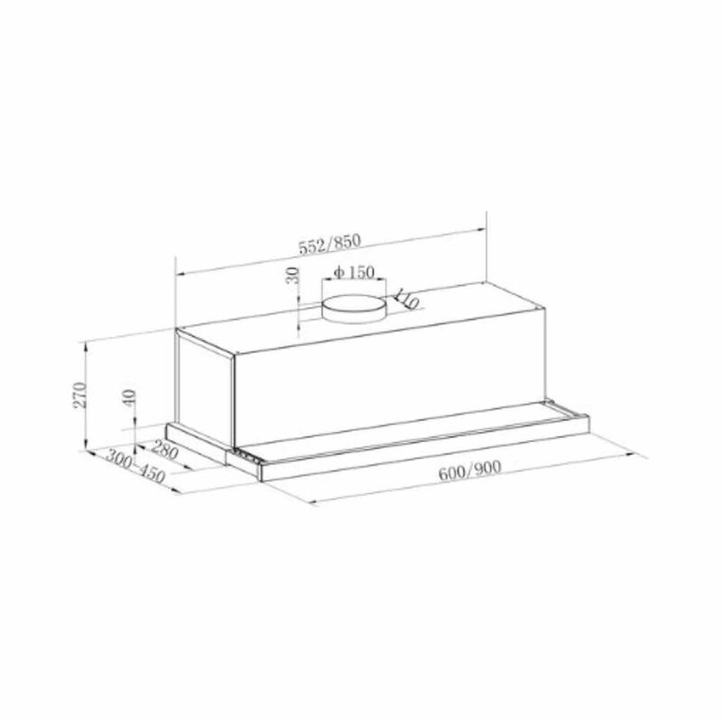 FRANKE 90cm Built-in Pull Out Stainless Steel Hood - Exclude Installation FPS905-image 4