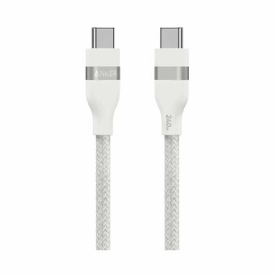 ANKER Upcycled-braided C To C Cable 3ft 240w White A82E2H21