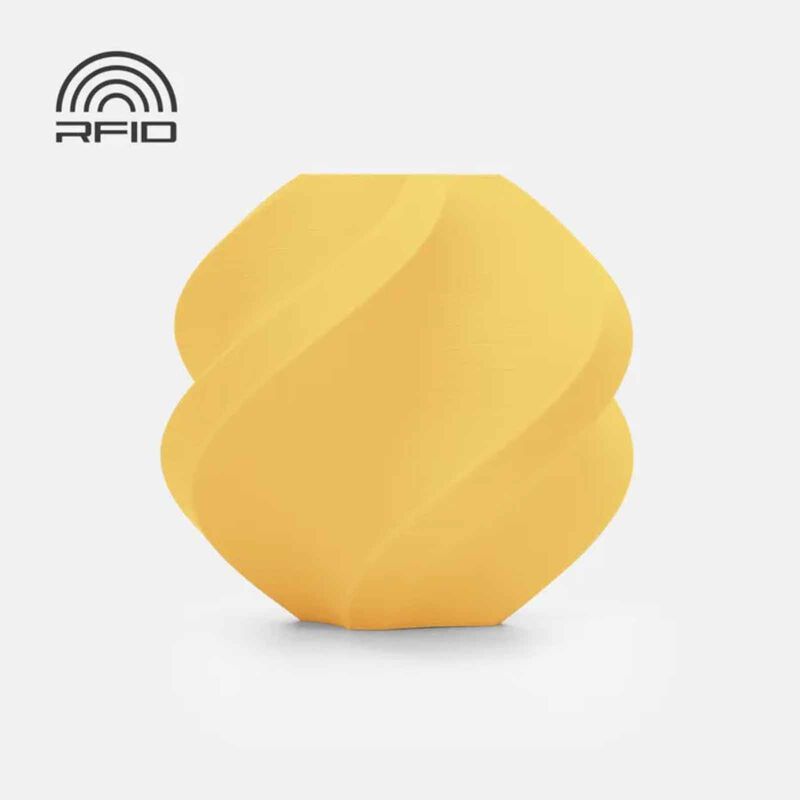 BAMBU LAB Pla Matte - Lemon Yellow - With Reusable Spool BAM-A01-Y2-1.75-1000-SPL-image null