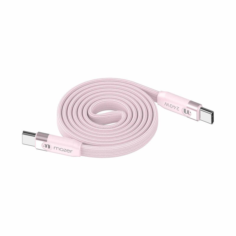 MAZER Infinitelink Cobra3 Flat Magnetic 1m/240w Roll Cable-pink M-COBRA30-PK-image 4