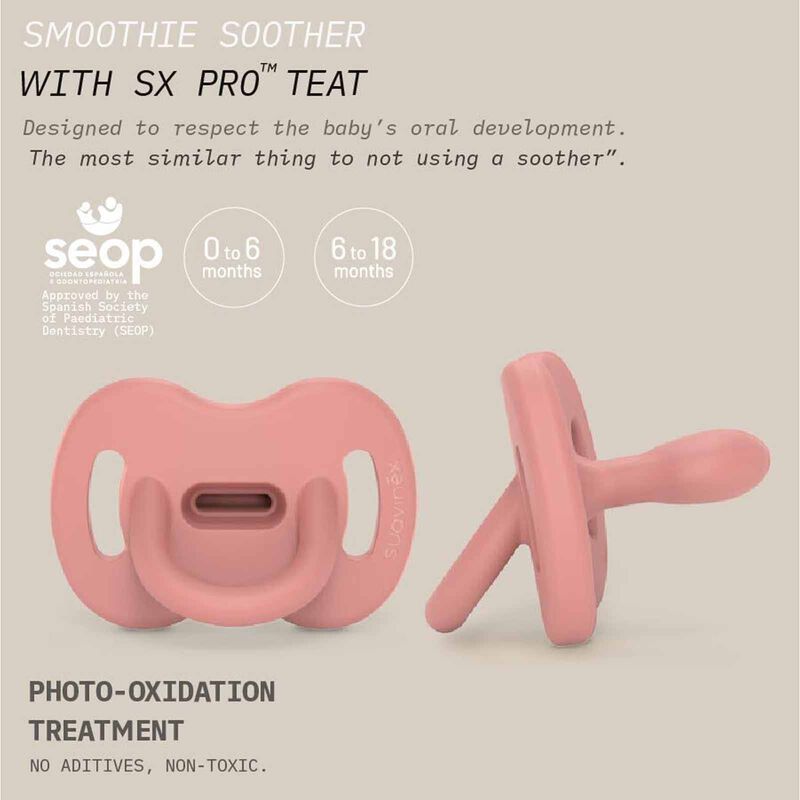 SUAVINEX All Silicone Soother With Sx Pro Physiological Teat 0-6m - Colour Essence Nude (online) SMOOTHIE ULTRA LIGHT-image 5