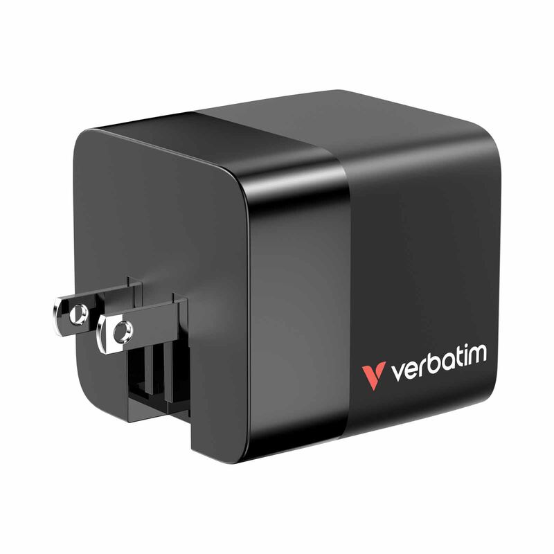 VERBATIM Gan Charger 65w 2 Port Cable Display Us/uk/eu VM32217-image 2