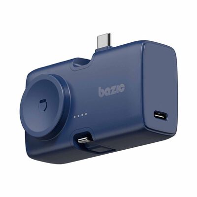 ENERGEA 2 In 1 5000mah Foldable Usb-c/lightning Pin Powerbank With Apple Watch Charger Blueberry GPW-KODA-NVY BAZIC GOPOWER KODA