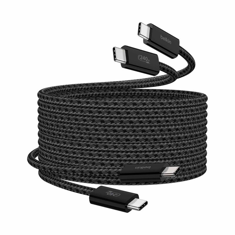 BELKIN 240watt Usb-c To C Cable 1.5m 2pack Blk CAB019QC05BK2PK-image 1