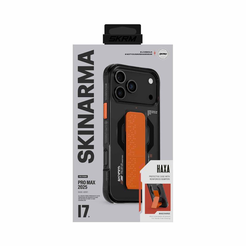 SKINARMA Iphone 17 Pro Max (2025) 6.9" Haxa (mag-charge + Grip-stand) SK-2025IPP6.9-HAXA-GRA-image 1