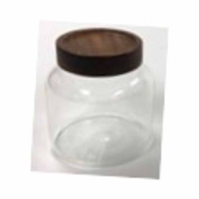 ELEMENTAL High Borosilicate Glass Storage Jar With Acacia Lid (1230ml) 23FDP-1313