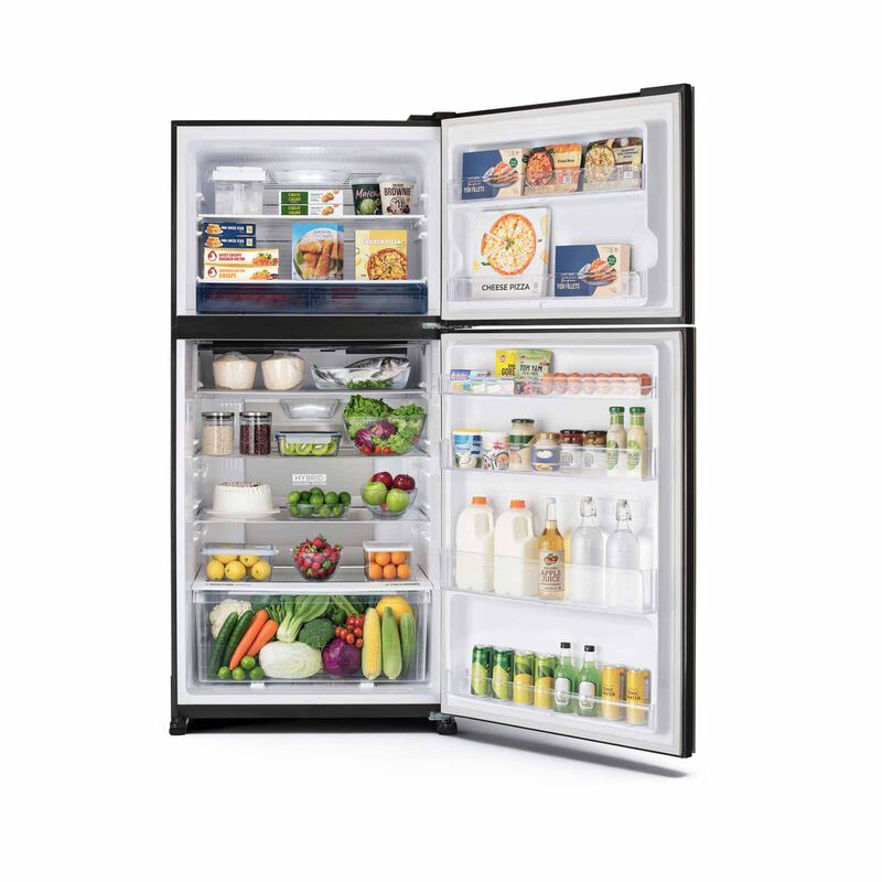 SHARP 2 Door Top Mount Fridge - Black (607l) SJ-PG60A-BK-image 4