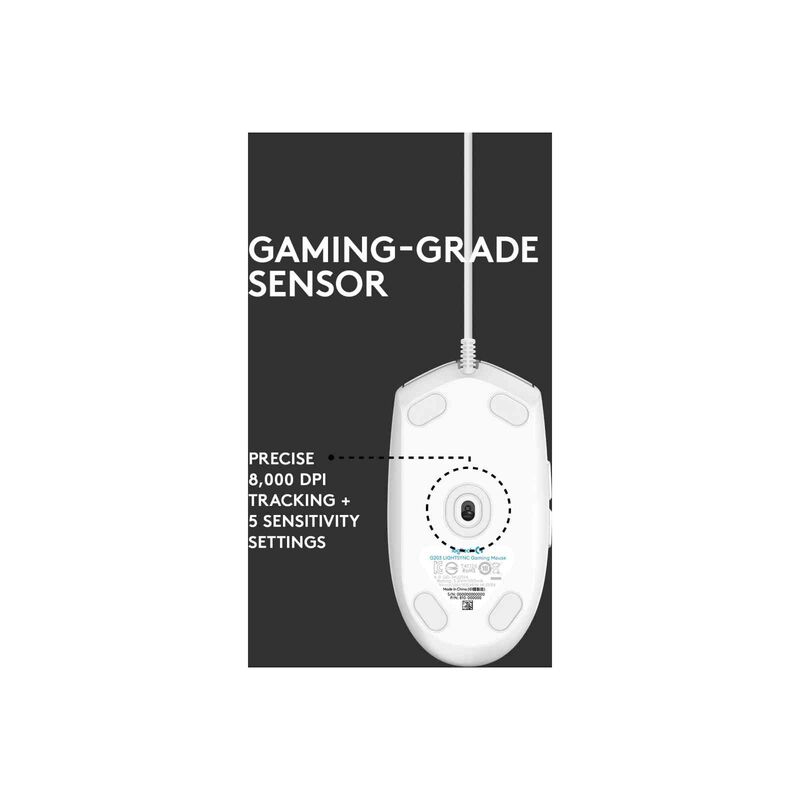 LOGITECH G203 Lightsync Rgb Wired Mouse White 910-005791-image 2