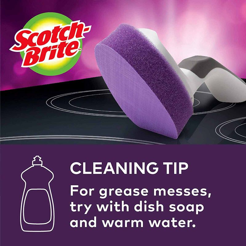 3M SCOTCHB Glass Cooktop Cleaner Wand 1wand With 2 Heads 950-CT-W-image 2