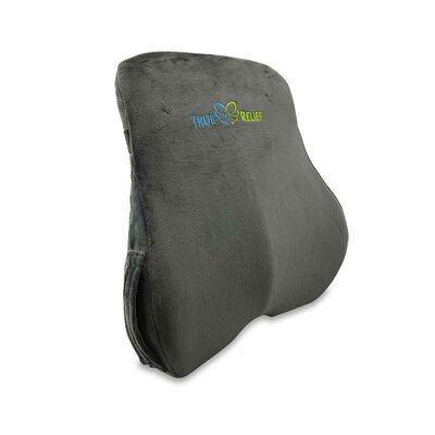 TRUE RELIE Ortho-memory Foam Back & Lumbar Support - Charcoal Grey TRBLS-CGY
