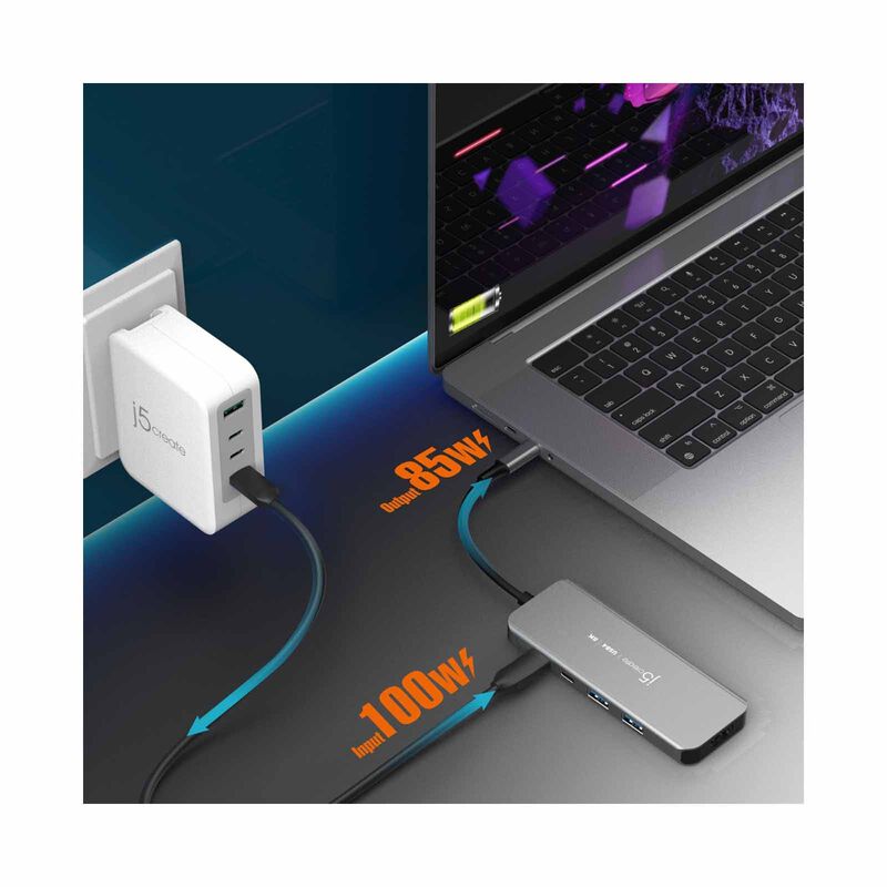 J5CREATE 8k Usb4 Travel Hub (6-in-1 ) JCH453-image 9
